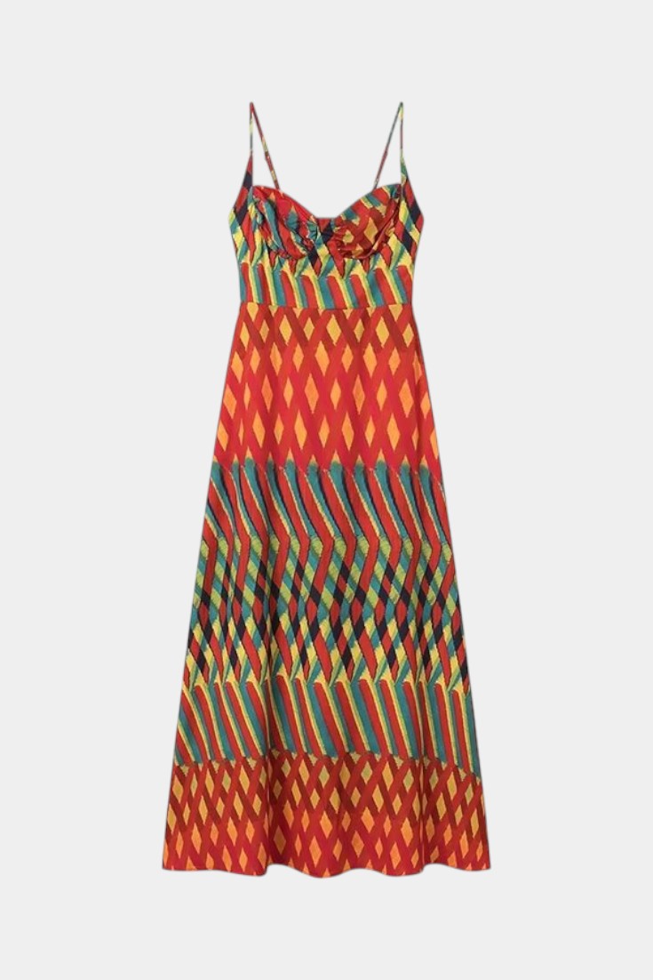 Momount dámské boho maxi šaty – splývavé s pásky, letní