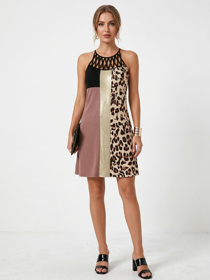 Gabriella Summer Midi Dress | Chic, Casual, Vibrant - Marron clair - front