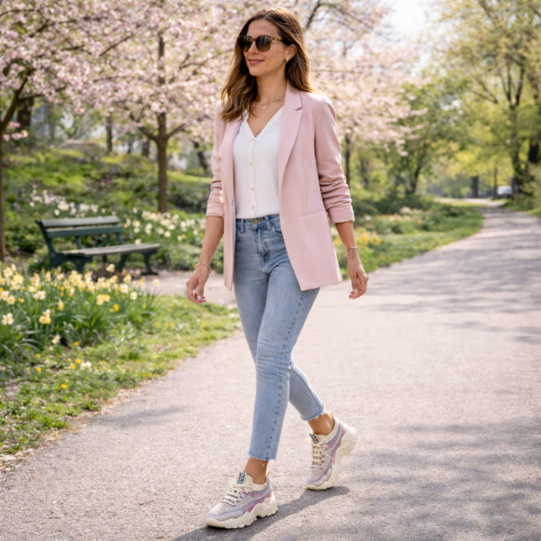 Momount dámské masivní tenisky – síťovina, šněrování, platforma, color-block, dad-style