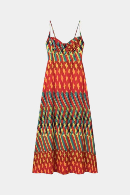 Momount dámské boho maxi šaty – splývavé s pásky, letní