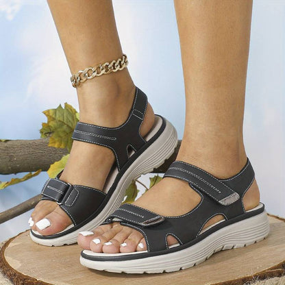 Momount dámské komfortní sandály – suchý zip, ortopedické, lehké, otevřená špička, na chůzi
