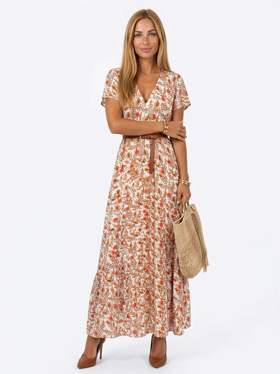 Carmen Boho Summer Mini Dress | Bohemian, Refined, Feminine - White - front