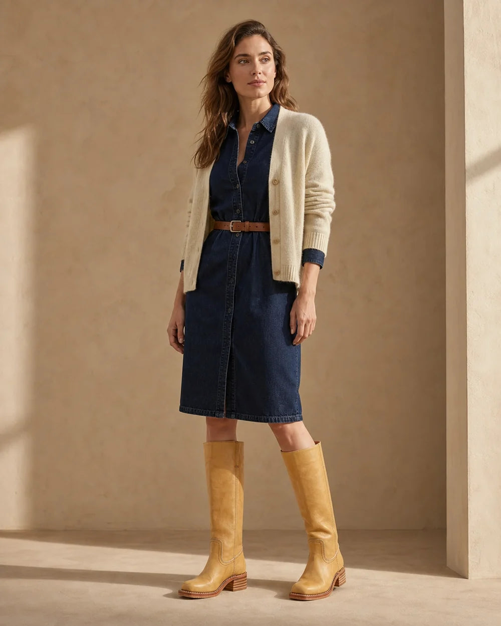 Momount Women Bronco Riding Boots – Yellow silhouette