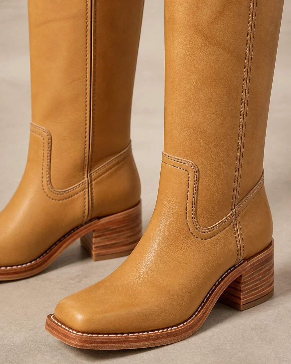 Momount Women Bronco Riding Boots – Yellow detail