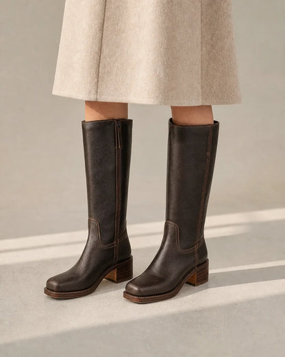 Momount Women Bronco Riding Boots – Dark Brown hero