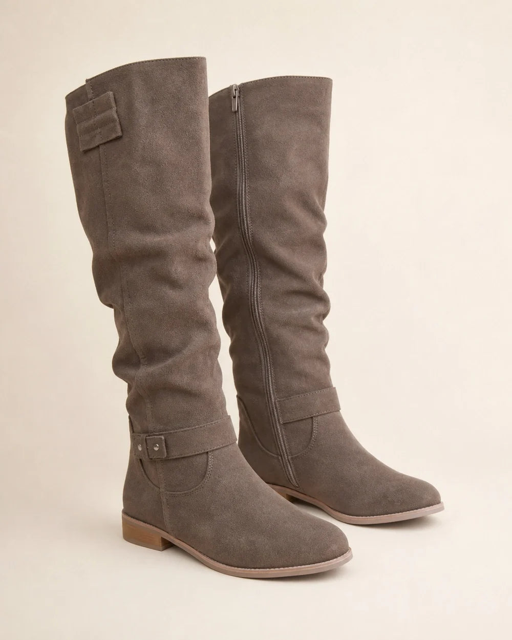 Dark Brown slouch knee-high boots, variant