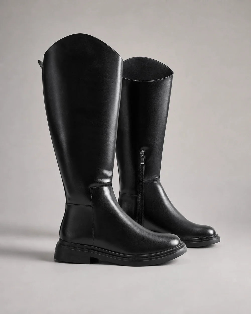 Momount Women Lyana Minimal Knee-High Boots – Black product only